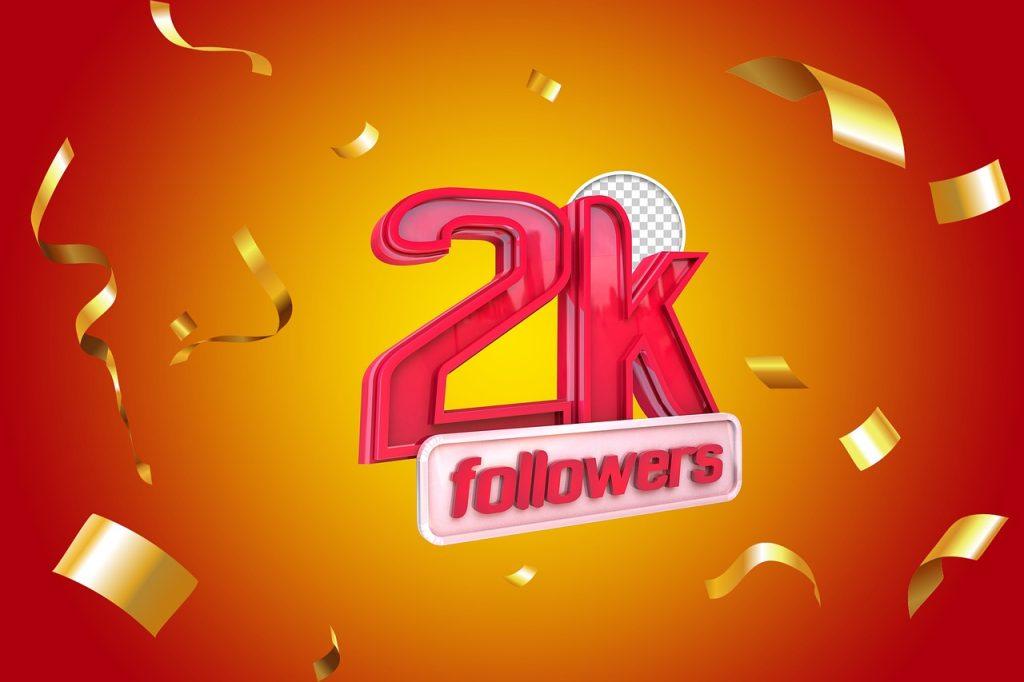 intagram followers, 2k followers,